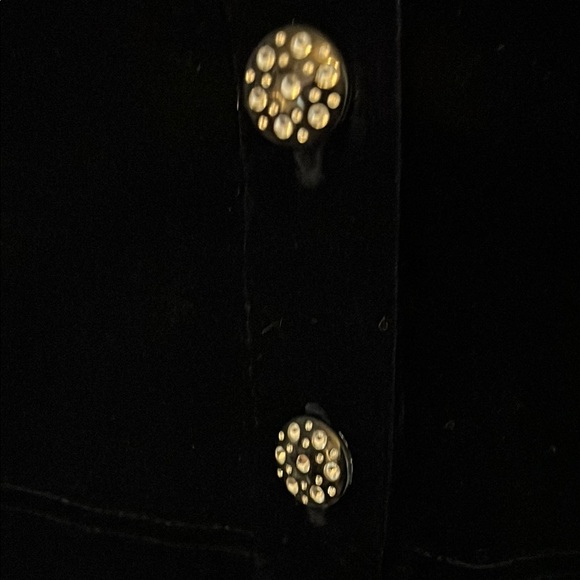 VTG Jessica Howard Elegant Black Velvet Dress/ Jacket  Button Details Sz 10P - Picture 3 of 16
